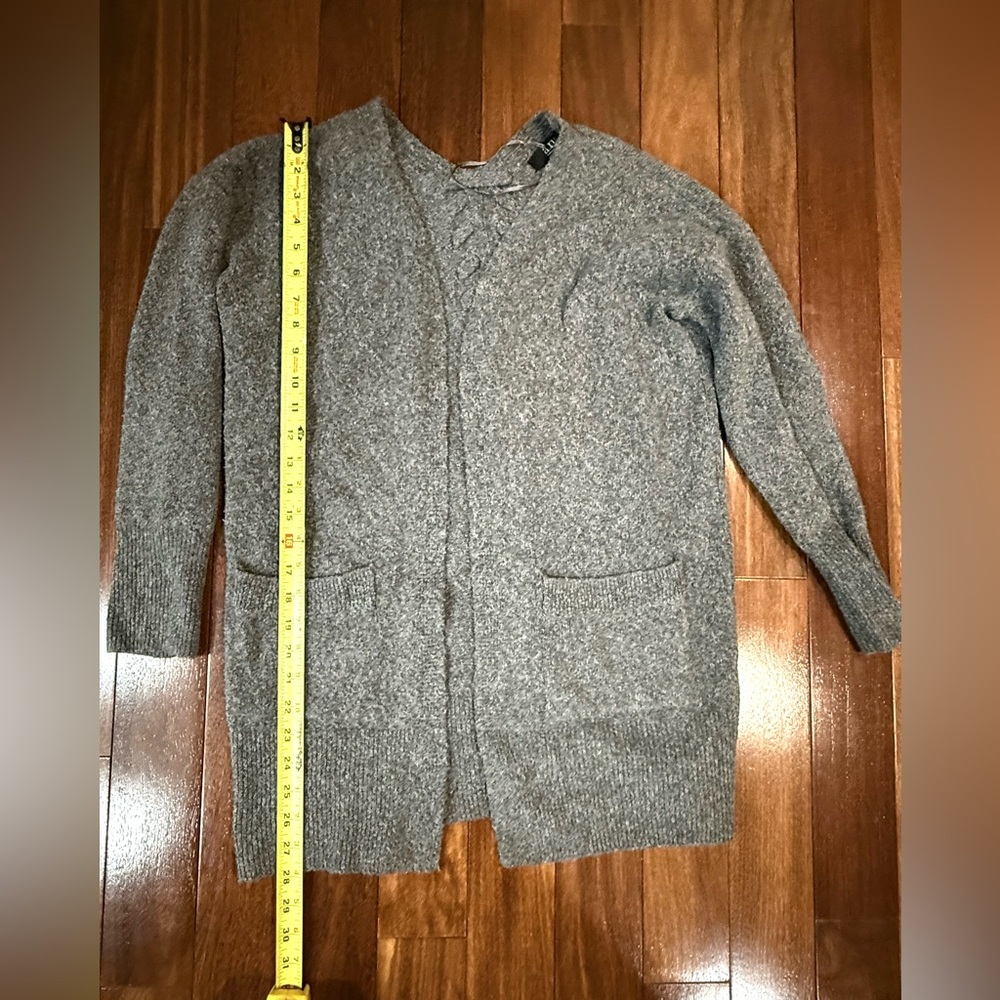 a.n.a Charcoal Chunky Knit Long Cardigan Sweater